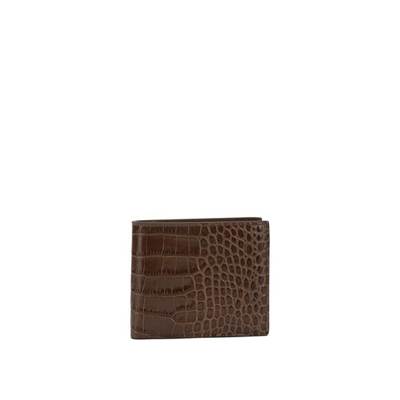 Tom Ford Men Crocodile Print Leather Wallet